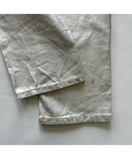 Silver Foil Denim Pants