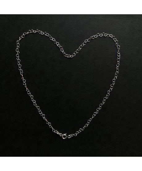 DEAD STOCK Italy 925 tiny chain necklace Heart 17