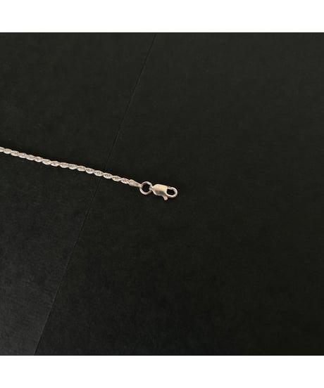 Vintage ITALY 925 Rope chain bracelet　①