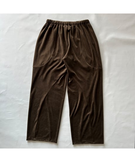 ANDER "VELOUR CURVY PANTS"