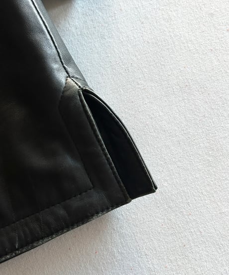Europe Black Leather Pullover