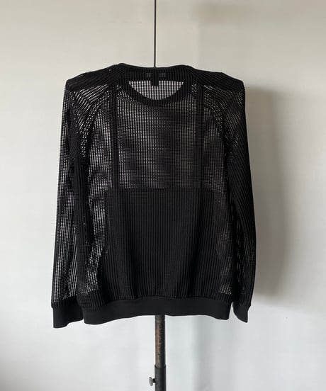 mesh L/S crew tops