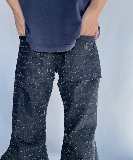 NAM "TRUMPET PANTS" (FRINGE DENIM)