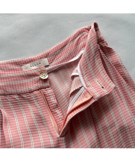 Pink stripe wide pants