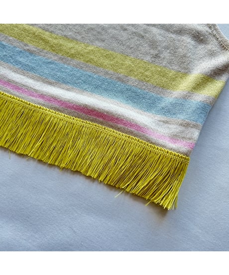 MADE IN ITALY fringe knit tops