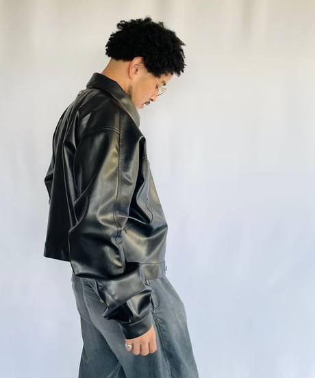 NAM "TRUMPET TRUCKER JACKET FAUX LEATHER"