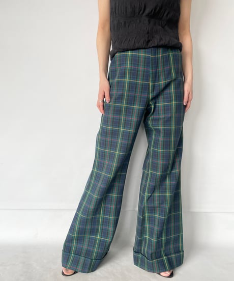 70s Levi's PANATELA plaid flare pants