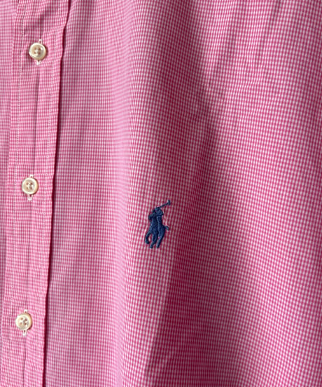 90s Ralph Lauren Gingham check s/s shirt 44