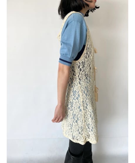 flower lace see-through Vest