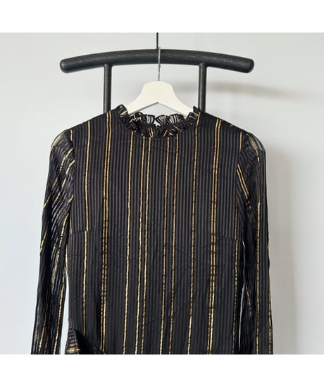 Frill Golden Stripe Dress