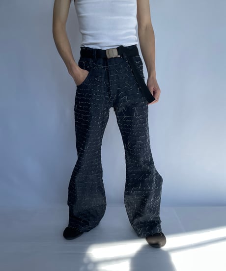 NAM "TRUMPET PANTS" (FRINGE DENIM)