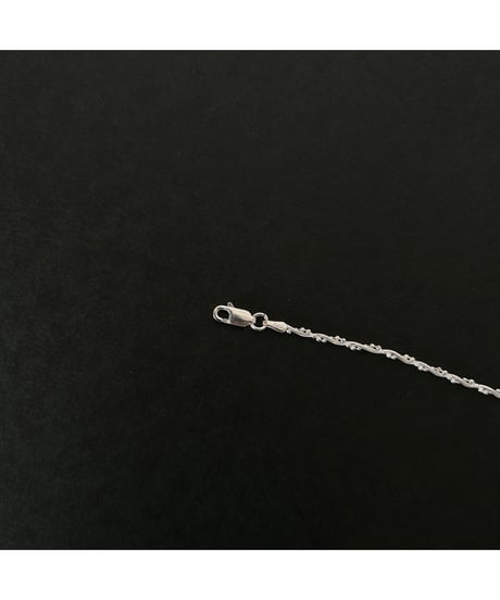 DEAD STOCK Vintage Italy 925 tiny chain necklace double twist 11
