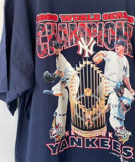 1998s "New York YANKEES WORLD SERIES CHAMPION" s/s tee 2XL