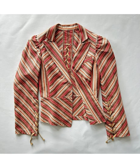 Made in France Vintage Lace up Jacket