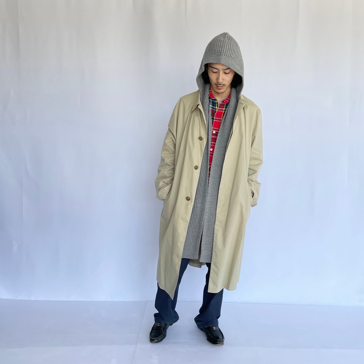 COMFORTABLE REASON ”Waffle Hood Scarf“ | Clout