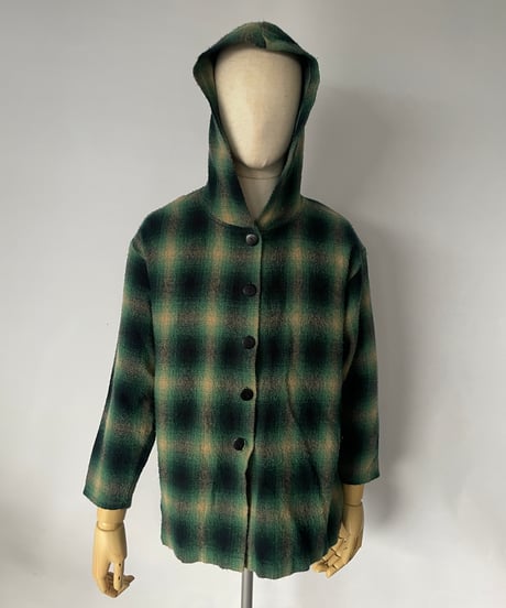 80s Hooded flannel shirt