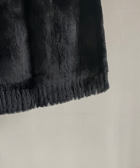 Europe vintage fur trapeze skirt