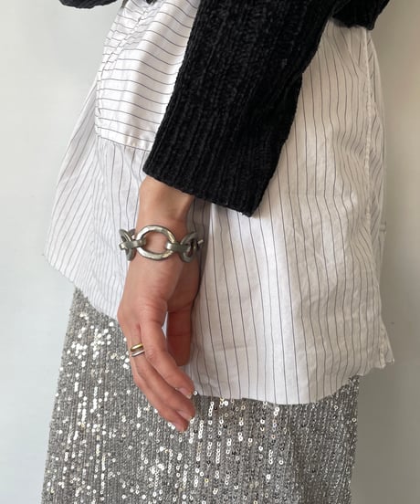 70s vintage modernist pewter bracelet