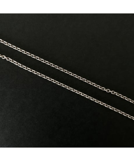 Vintage Silver925 tiny chain necklace Azuki ⑨