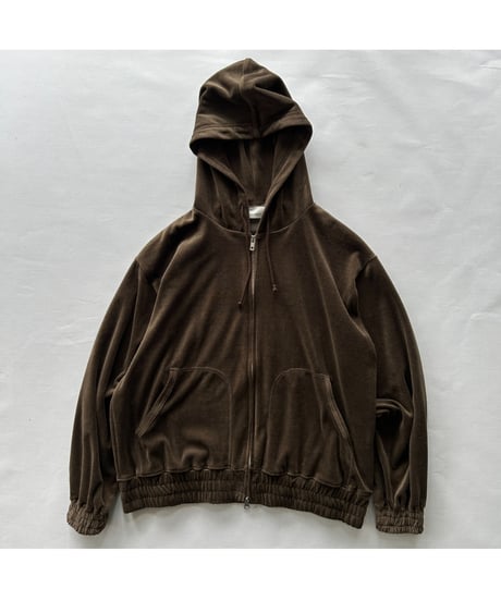 ANDER "VELOUR ZIP HOODIE"