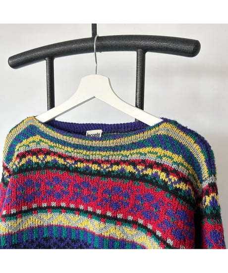 Europe Vintage Boat neck Sweater