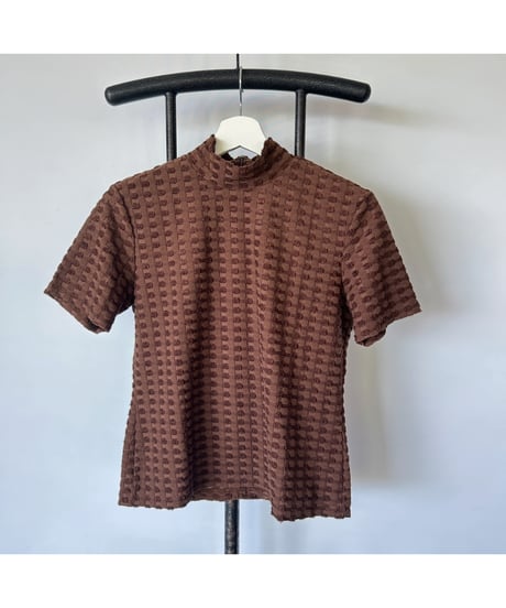 Back Zip Mock Neck Tops