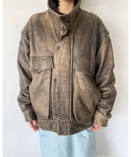 deer skin leather jacket