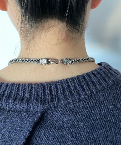 Europe Vintage Fox tail chain silver 925 necklace