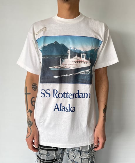 DEAD STOCK 90s "SS Rotterdam Alaska" s/s tee M