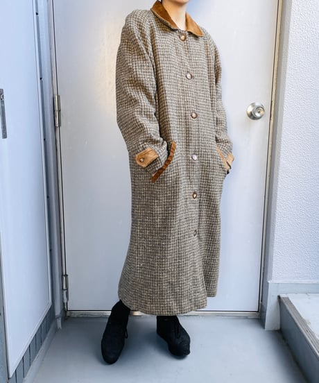 80s  L.L.Bean tweed wool coat