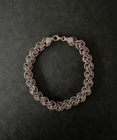 90-00s Europe vintage silver chain bracelet made in Italy