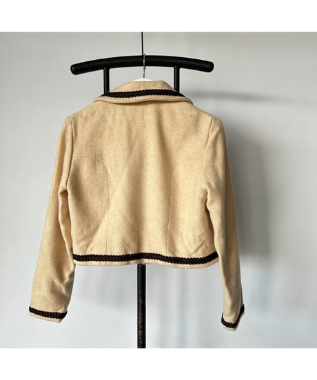 60-70s Europe Piping Short Jacket