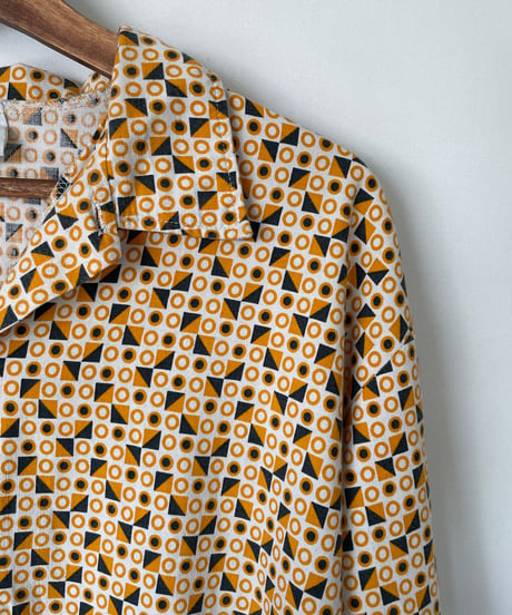 70s EUROPE geometric pattern shirt