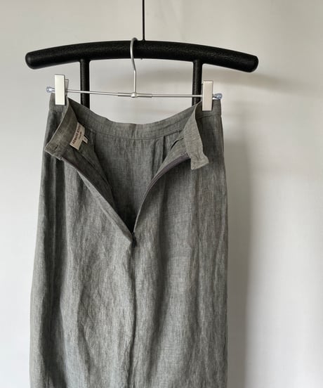 Linen tuck skirt