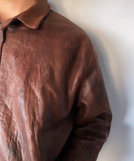 90s RALPH LAUREN leather swing top XL
