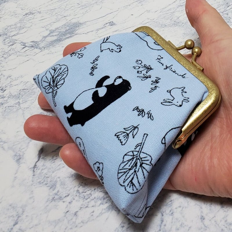 がま口ポーチ【くまちゃん】 ハンドメイド | Pink-Boo
