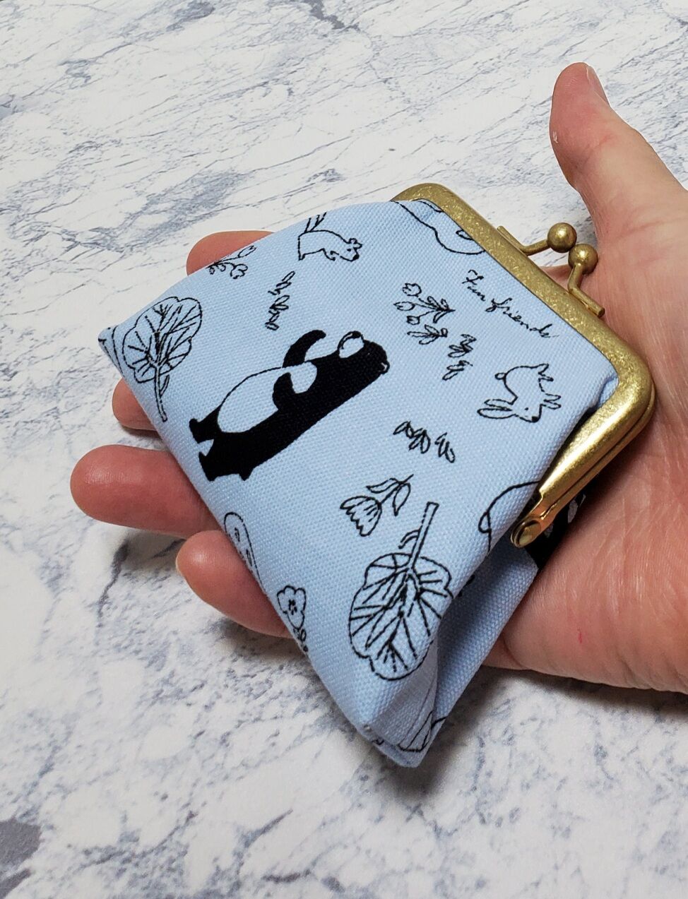 がま口ポーチ【くまちゃん】 ハンドメイド | Pink-Boo