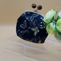 がま口ポーチ　西陣織/金襴【胡蝶】　ハンドメイド