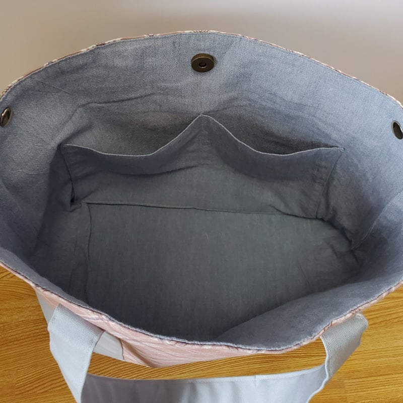 バイアスチェックのトートバッグ ハンドメイド | Pink-Boo バイアスチェックのトートバッグ ハンドメイド | Pink-Boo
