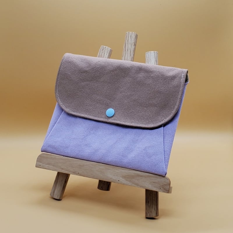フラットポーチ(通帳ケース) 8号帆布 ハンドメイド | Pink-Boo