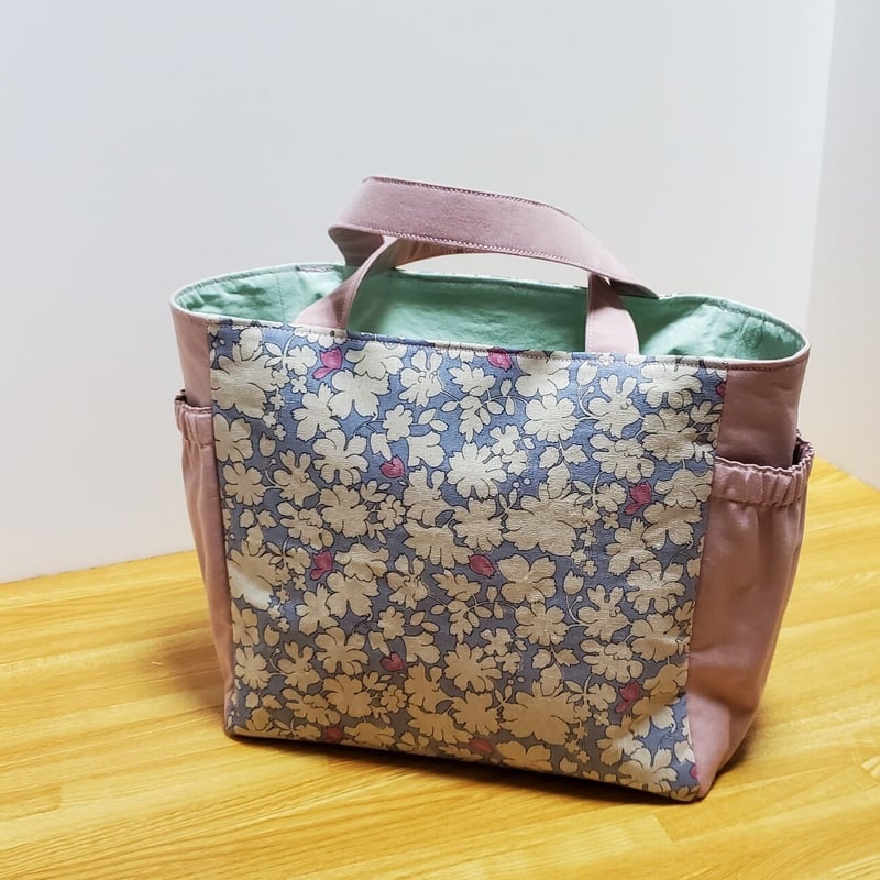 ハンドメイド　ミニポケットトートバッグ　rosy　289 楽天市場】トートバッグ レディース 小さめ ミニトートバッグ