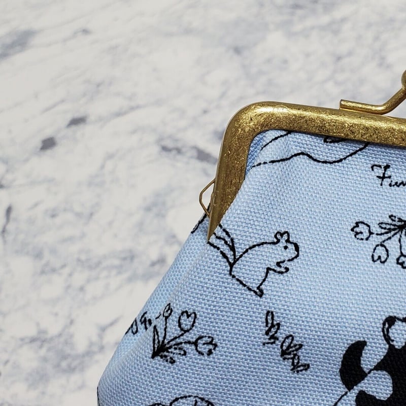 がま口ポーチ【くまちゃん】 ハンドメイド | Pink-Boo