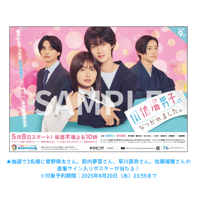 ドラマ「低体温男子になつかれました。」Blu-ray ☆特典：B2ポスター