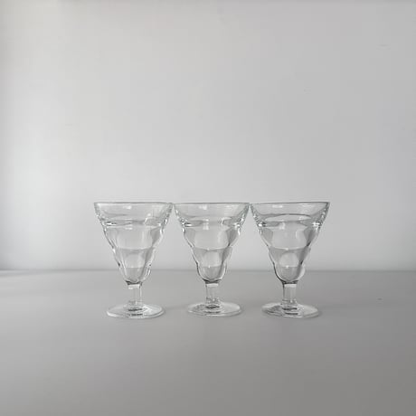 small glass with rib 50s FRANCE