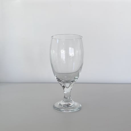 vintage heavy clear beer glass 80s