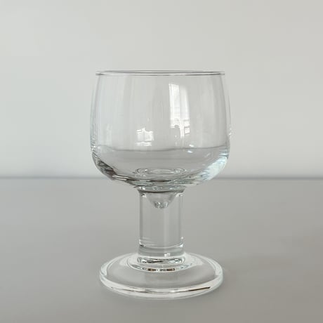 glass with bulbous bowl 80s FRANCE