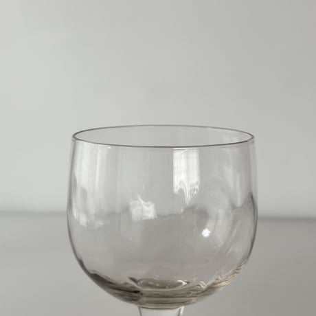 hand blown wine glass 50s France
