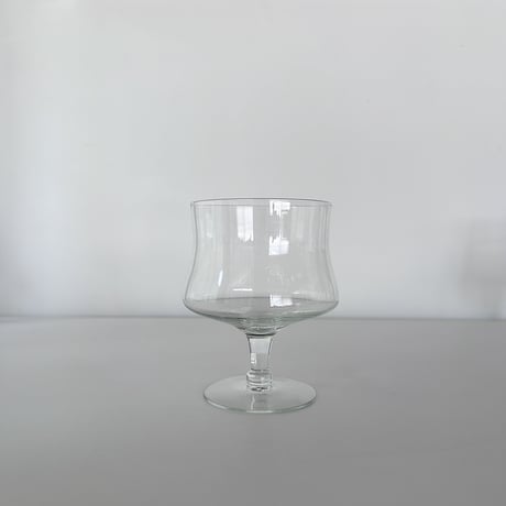 vintage clear-wide wine glass 90s