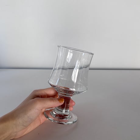 thick stem wine glass Neterlands 80s