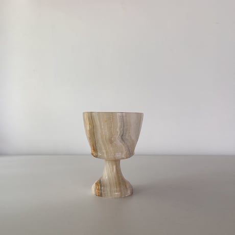 vintage onyx marble goblet <A>